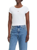 CK J D PRE T-shirt woven label bianco