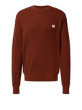 CK J U COL Maglioncino in cotone con trama a coste waffle panna