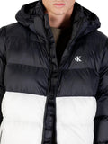 CK J U COL Piumino cappuccio nylon color block TOFU