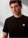 CK J U PRE T-shirt con badge logo nero