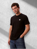 CK J U PRE T-shirt con badge logo nero