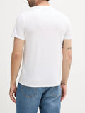 CK J U PRE T-shirt badge 30s in jersey di cotone bianco