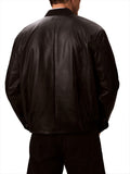 CK J U PRE Giubbino bomber in ecopelle nero