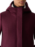 COLMAR OR. D Cappotto in panno di lana con cappuccio VIOLA
