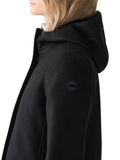 COLMAR OR. D Cappotto in panno di lana con cappuccio nero