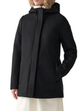 Cappotto in panno di lana con cappuccio