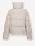 COLMAR OR. D Piumino puffer collo alto trama animalier beige