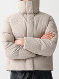 COLMAR OR. D Piumino puffer collo alto trama animalier beige