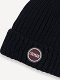 COLMAR OR. U Berretto zuccotto a coste con patch logo blu