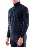 COLMAR OR. U Felpa collo alto mezza zip blu