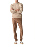 COLMAR OR. U Felpa girocollo basic con logo sul braccio beige