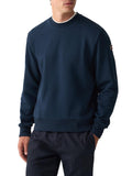 Felpa girocollo basic con logo sul braccio