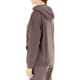 EA7 D felpa con zip e cappuccio marrone