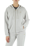 EA7 D Felpa zip e cappuccio in mtessuto modal perla