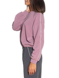 EA7 D Maglia girocollo con profilo contrasto ROSA SCURO