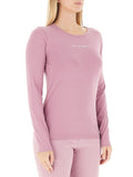 EA7 D T-shirt manca lunga basic ROSA SCURO