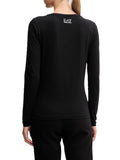 EA7 D T-shirt manica lunga logo nero