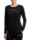 EA7 D T-shirt manica lunga logo nero