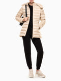EA7 D Piumino cappuccio lunghezza media beige