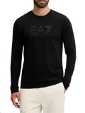 EA7 U T-shirt manica lunga maxi logo nero