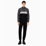 EA7 U Tuta 2 pezzi con logo colour block NERO/GRIGIO