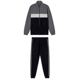 EA7 U Tuta 2 pezzi con logo colour block NERO/GRIGIO