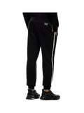 EA7 U Pantalone sportivo con banda laterale nero