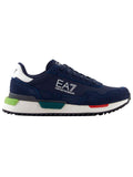 EA7 U Sneakers con logo ea7 in pelle BLU MLT
