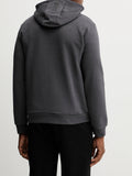 EA7 U Felpa hoodie cappuccio piccolo logo asfalto