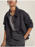 EMMEMARELLA1 Cappotto corto Clip grigio