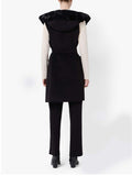 EMMEMARELLA1 Gilet smanicato con pelliccia Formosa nero