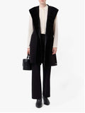 EMMEMARELLA1 Gilet smanicato con pelliccia Formosa nero