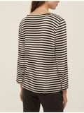 EMMEMARELLA1 T-shirt manica lunga a righe marrone