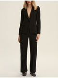 EMMEMARELLA2 Pantaloni eleganti con strass Pola nero