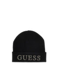 GUESS ACC D COL Cappellino beanie con logo nero