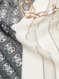 GUESS ACC D PRE Sciarpa fantasia stampa cinture e catene nero