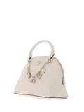 GUESS ACC D PRE Borsa everlee dome satchel bianco