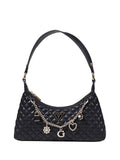 GUESS ACC D PRE Borsa a spalla everlee top zip nero