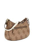 GUESS ACC D PRE Borsa a spalla noelle II top zip beige