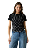 GUESS APP D COL T-shirt logo 4g allover nero