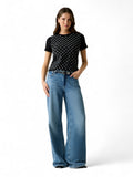 GUESS APP D COL T-shirt logo 4g allover nero