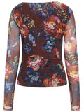 GUESS APP D COL Maglia bernardette BLU SCURO