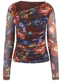 GUESS APP D COL Maglia bernardette BLU SCURO