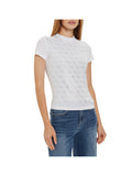 T-shirt mock neck all over 4g logo