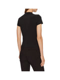GUESS APP D PRE T-shirt Mock neck all over 4g logo nero