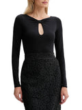 GUESS APP D PRE Maglia cutout Joey nero