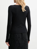 GUESS APP D PRE Maglia cutout Joey nero
