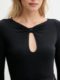 GUESS APP D PRE Maglia cutout Joey nero