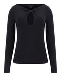 GUESS APP D PRE Maglia cutout Joey nero