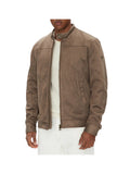 GUESS APP U PRE Giacca biker suede beige